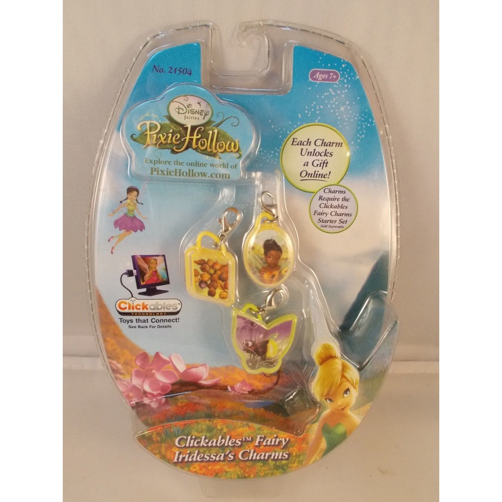 Disney Pixie Hollow Clickables Fairy Iridessa Charms New